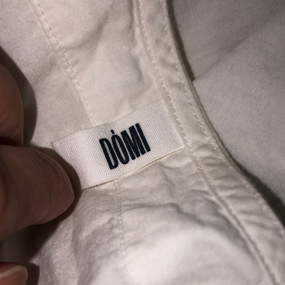 Domi Organic Cotton Tunic Dress White Button Lightweight Sleep Gown - Picture 7 of 10